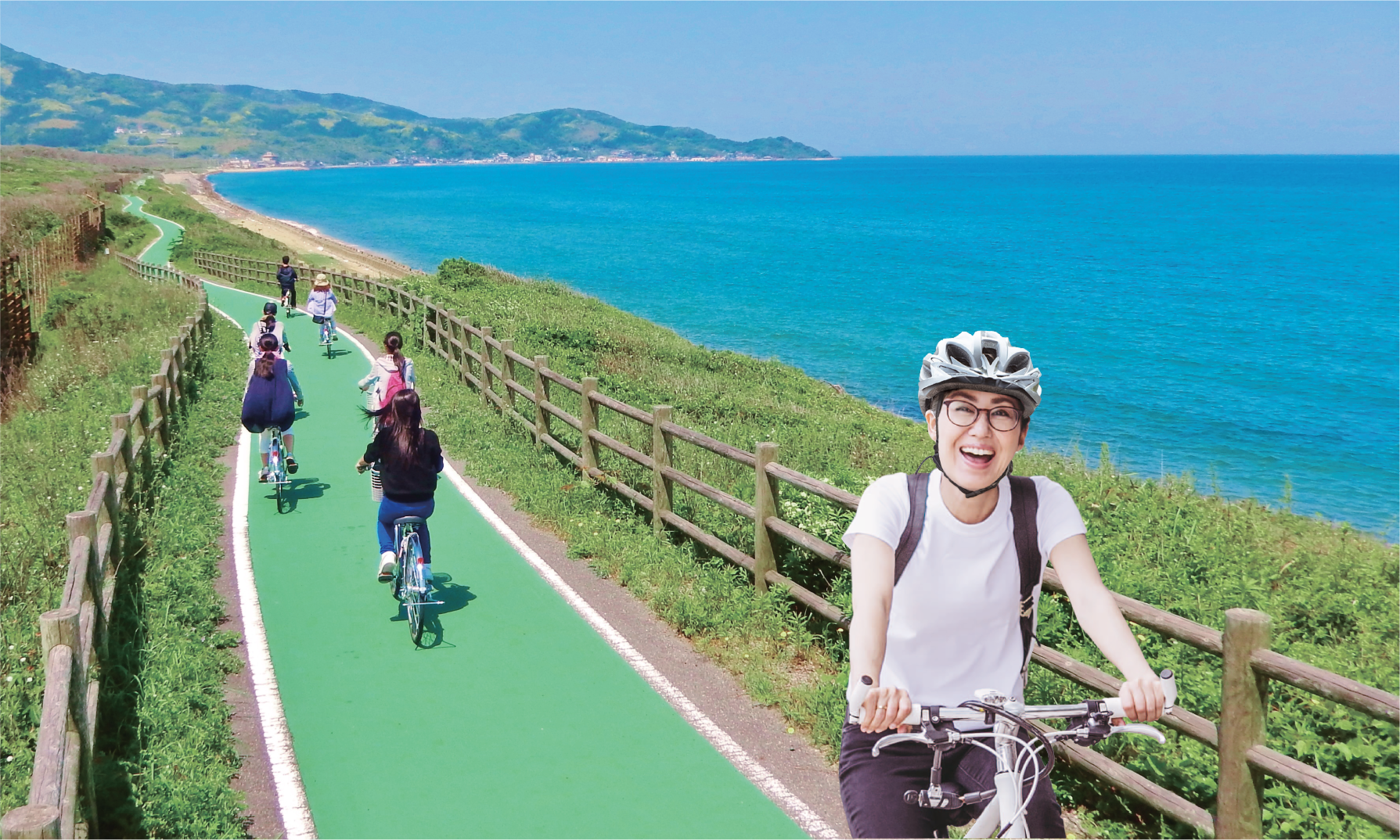 岡垣町海辺のレンタサイクル　レンタサイクルで海辺を走ろう